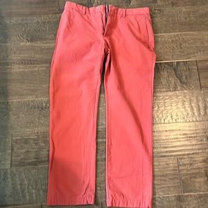 Banana Republic khakis in red. 35x32.  Great shape-barely worn!
